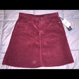 MAROON CORDUROY SKIRT